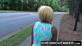Risky Middle Of Street Blowjob &amp_ Big Ass Ebony Booty Out For Stranger Msnovember