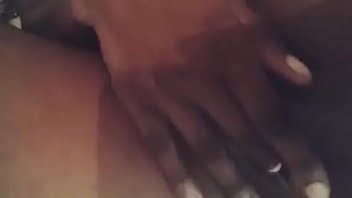 Jamaican girl plays with pussy for me