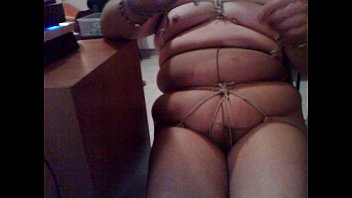 self limit bondage obese shemale mayala in stocking again