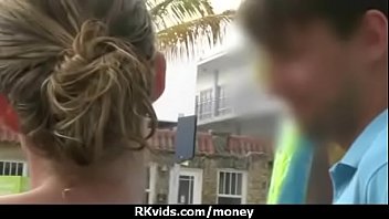 Sensual girl talked into having sex for cash 1