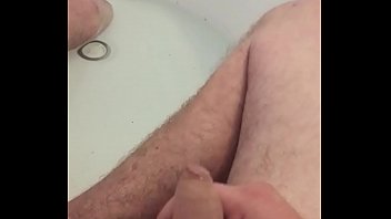 uncircumcised weenie masturbating and peeing