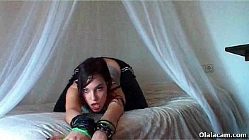 Cute emo spanish teen striping and masturbating on webcam - Olalacam