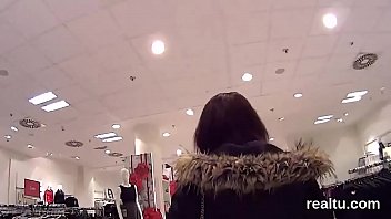 glamorous czech teenie gets tempted in the store.