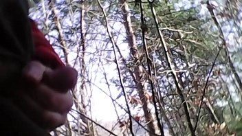 Mastubating in the woods